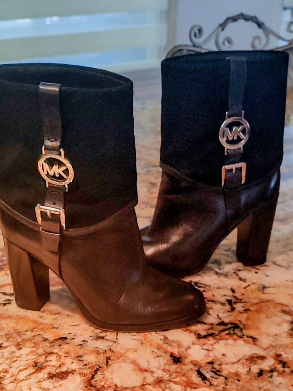 Michael Kors Women's Heeled Boots in Black & Brown
